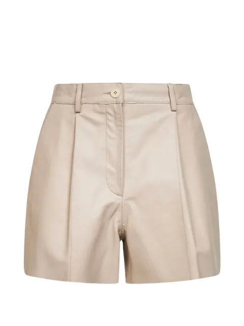 P.A.R.O.S.H. pleated leather shorts 