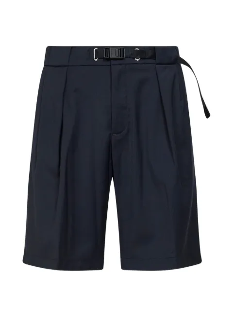 White Sand buckle pleated shorts