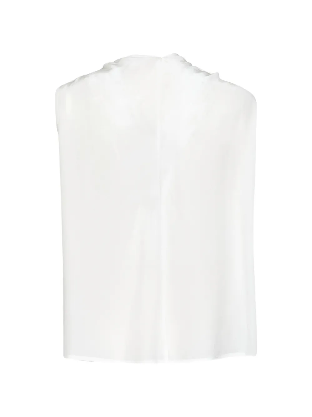  P.a.r.o.s.h. Tie-neck Sleeveless Top - White 