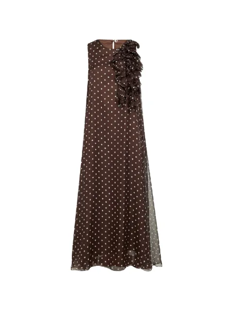 P.A.R.O.S.H. ruffled polka-dot maxi dress