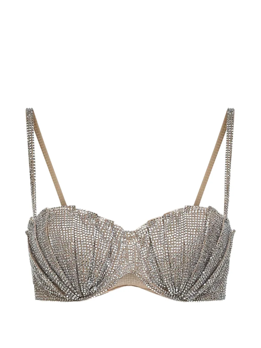 Giuseppe Di Morabito crystal-embellished bra - Argento