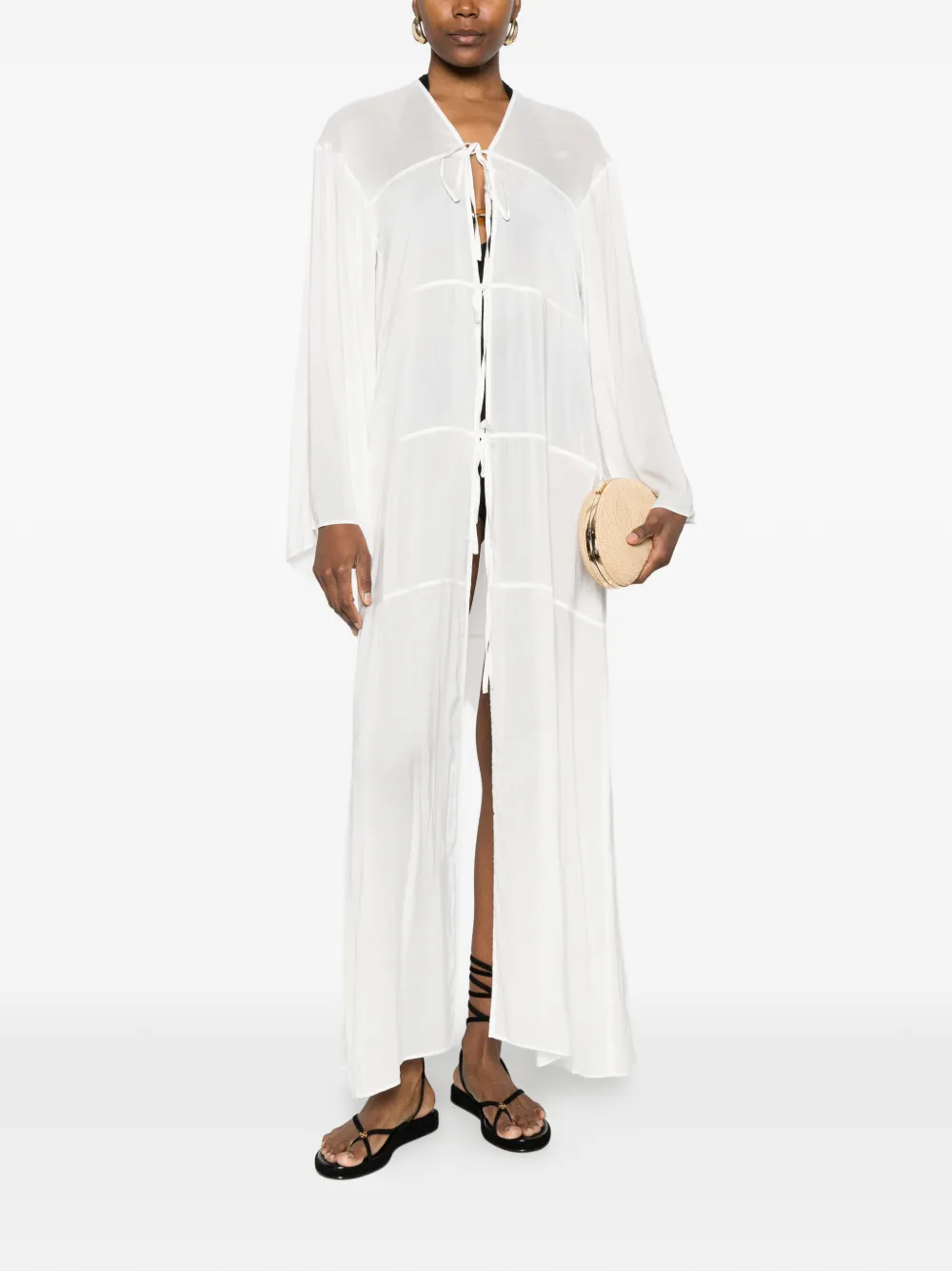  Bondi Born Cremona Tie-fastening Cover-up - White 