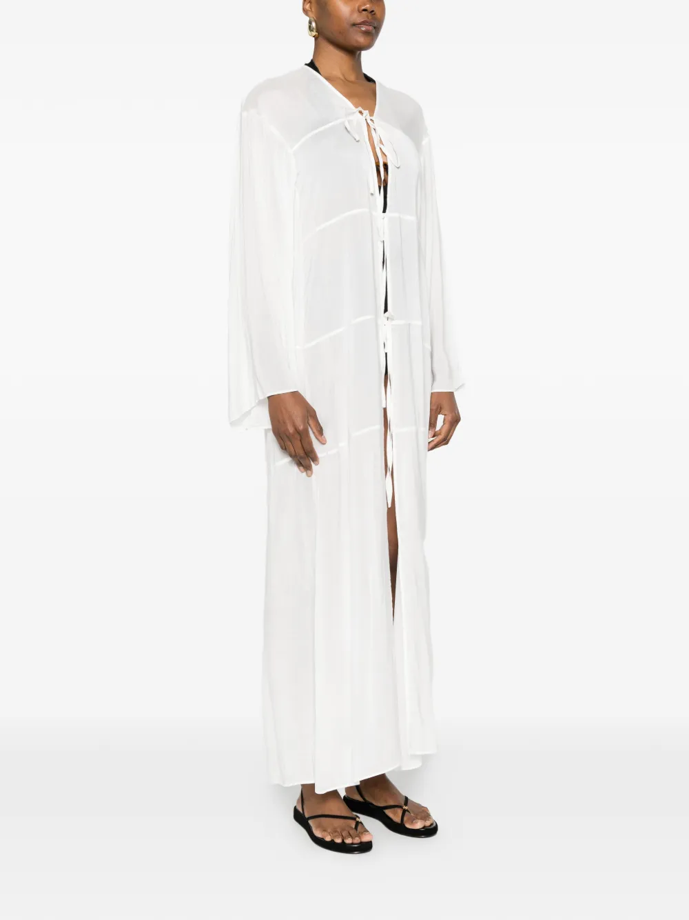  Bondi Born Cremona Tie-fastening Cover-up - White 