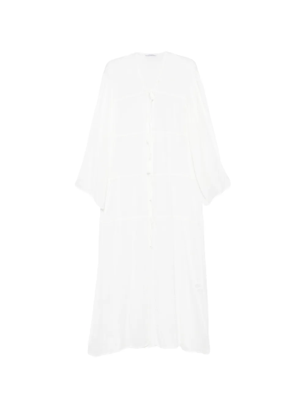 BONDI BORN Cremona tie-fastening cover-up - Bianco