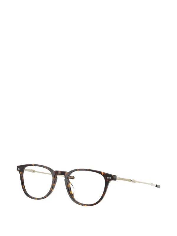 Oliver Peoples Kelmore ラウンドメガネフレーム | ブラウン | FARFETCH JP