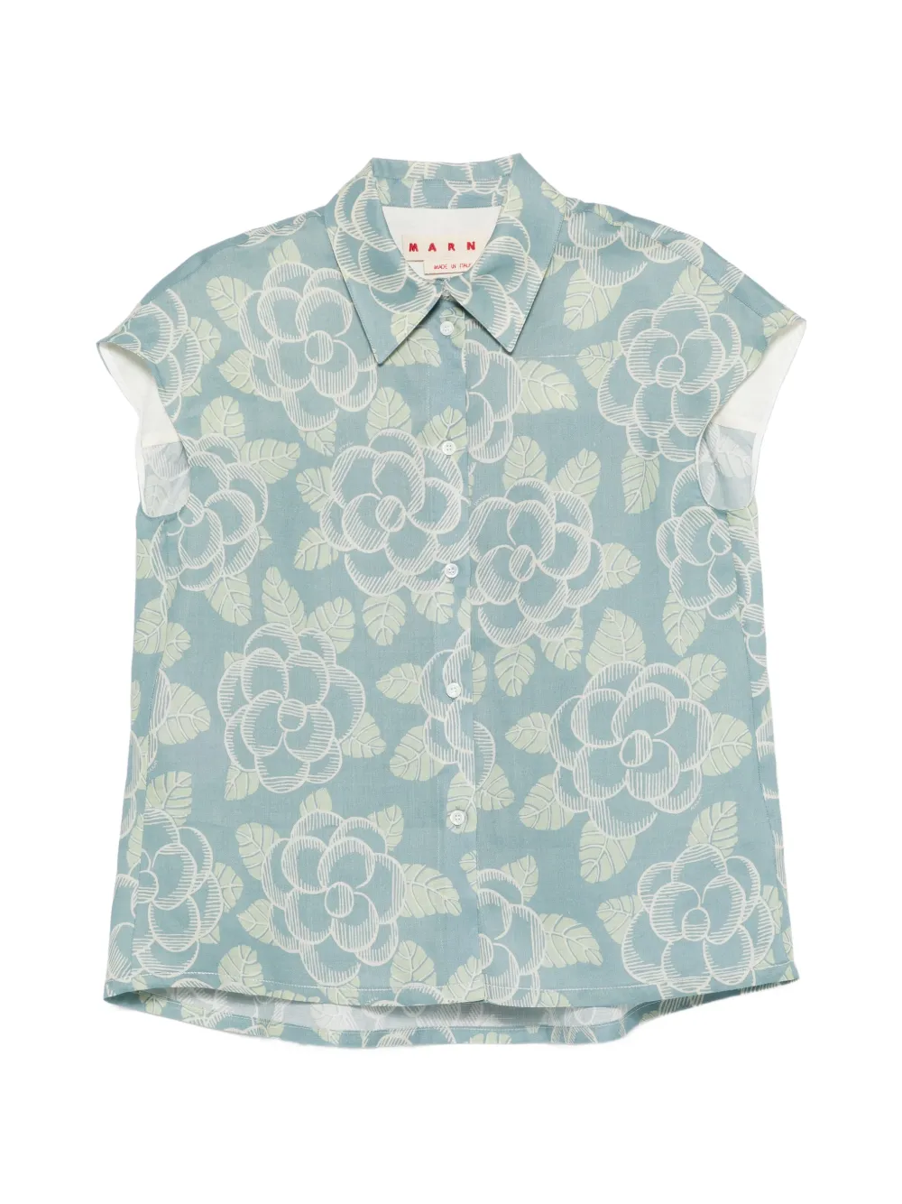 Marni floral-pattern shirt - Blu
