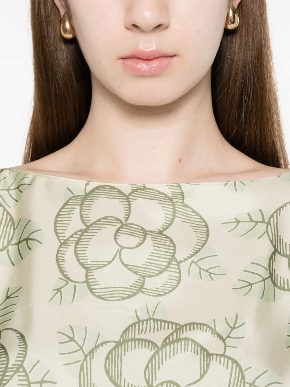 Marni Jurk met bloemenprint Beige