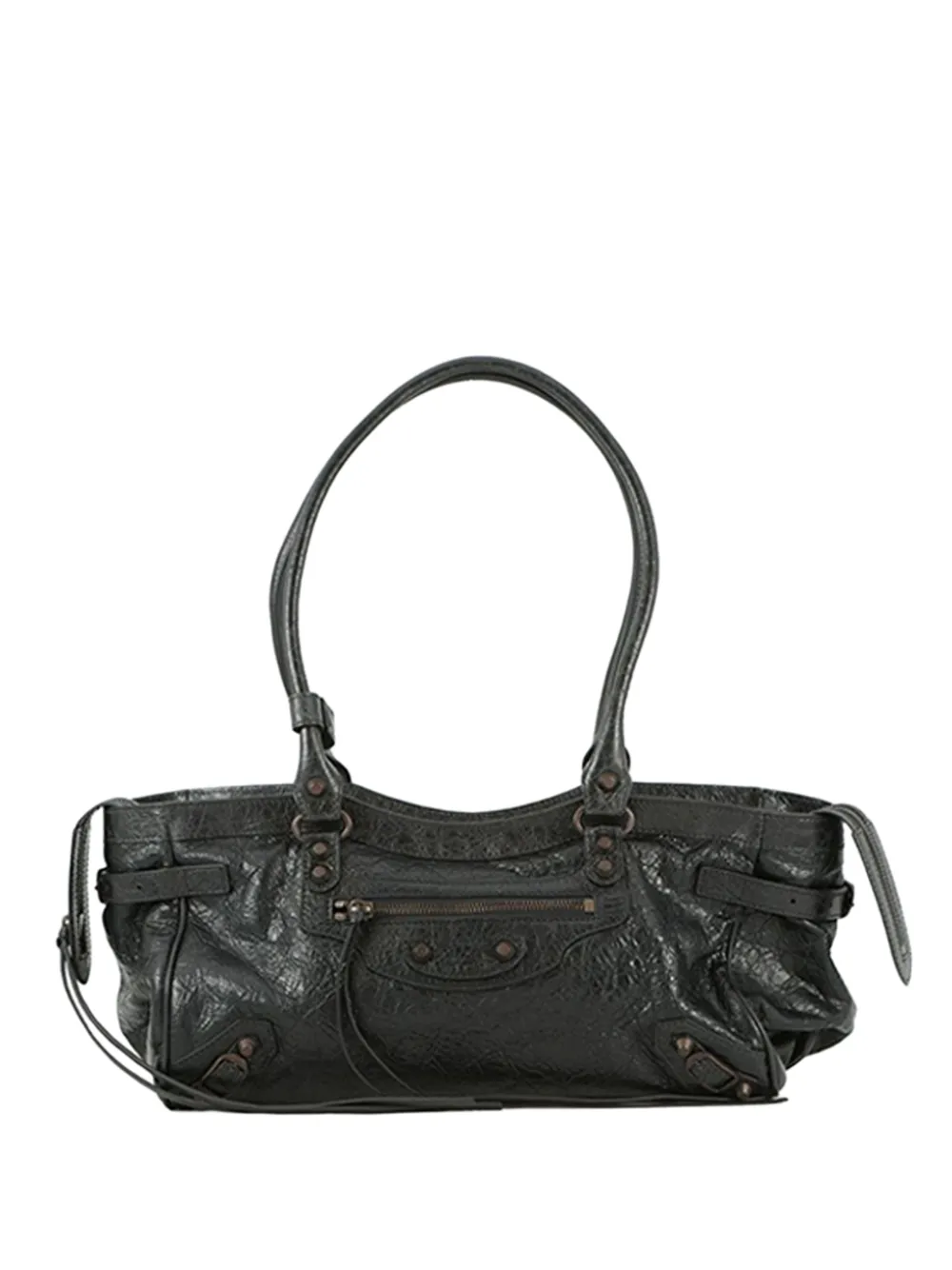 Balenciaga Pre-Owned Borsa a spalla Le City East West in pelle di agnello 2018-2025 - Nero