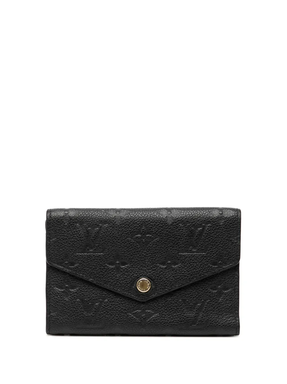 Louis Vuitton Pre-Owned Portafoglio Victorine piccolo in pelle Empreinte con monogramma 2015 - Nero