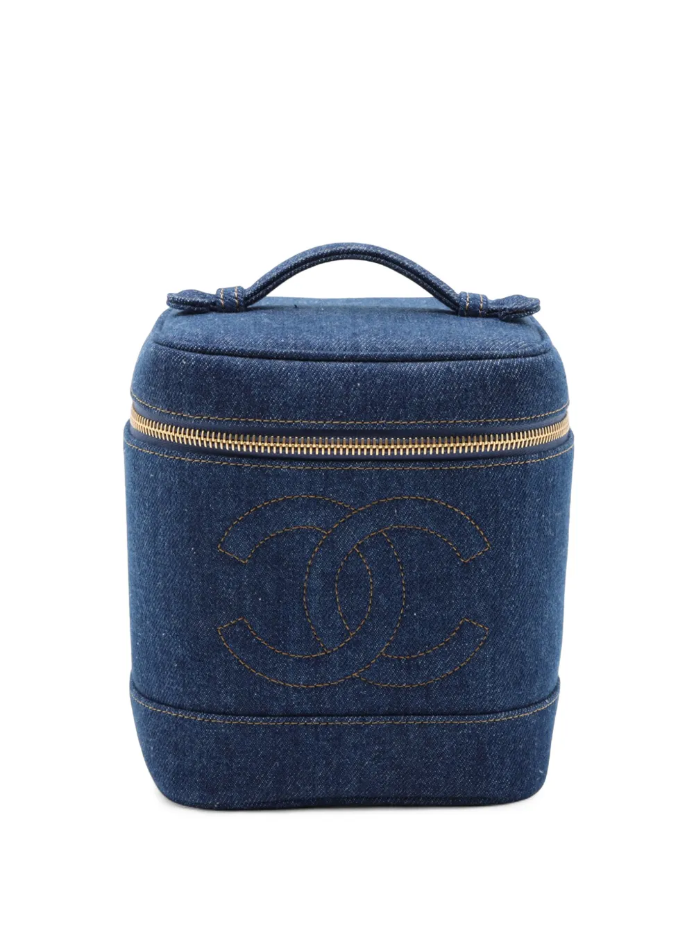 CHANEL Pre-Owned Trousse CC in denim 1996-1997 - Blu