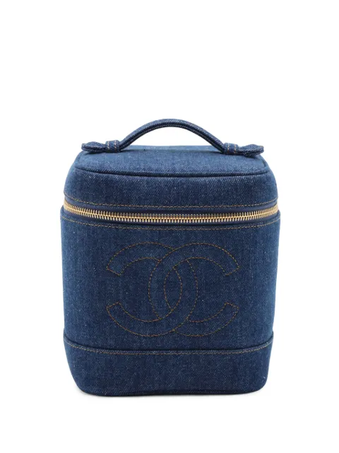 CHANEL Pre-Owned 1996-1997 ココマーク デニム バニティバッグ