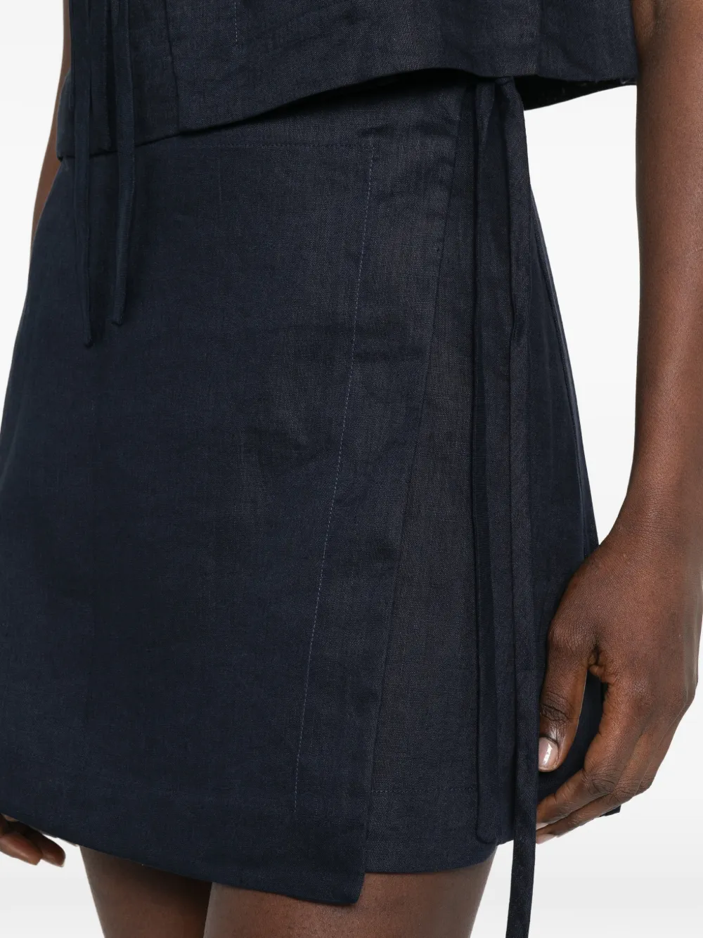 Tie-Detail Mini Skirt