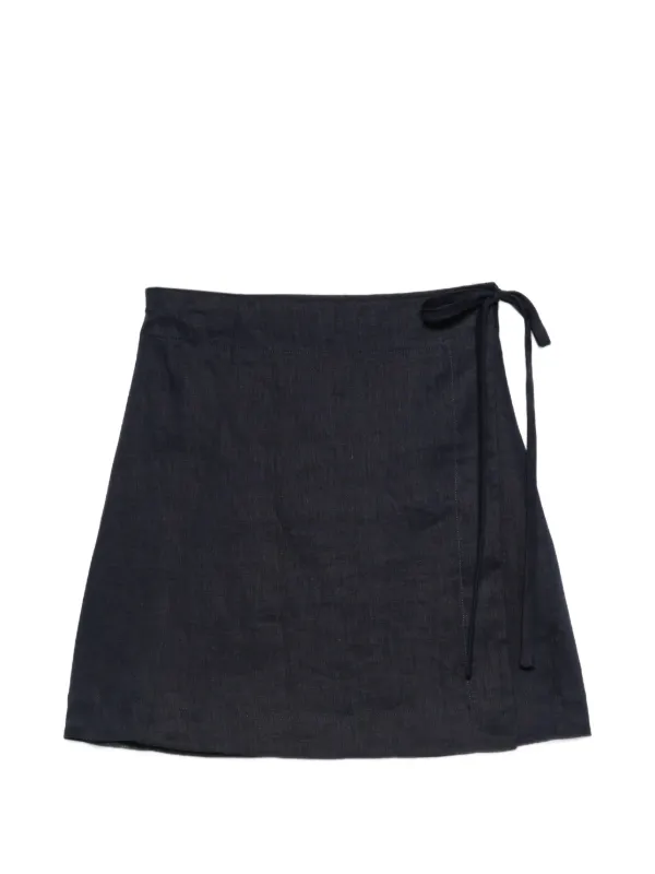 Bondi Born Tie Detail Mini Skirt in Blue