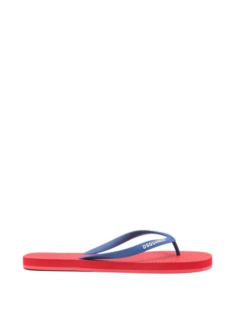 DSQUARED2 logo embossed flip-flops