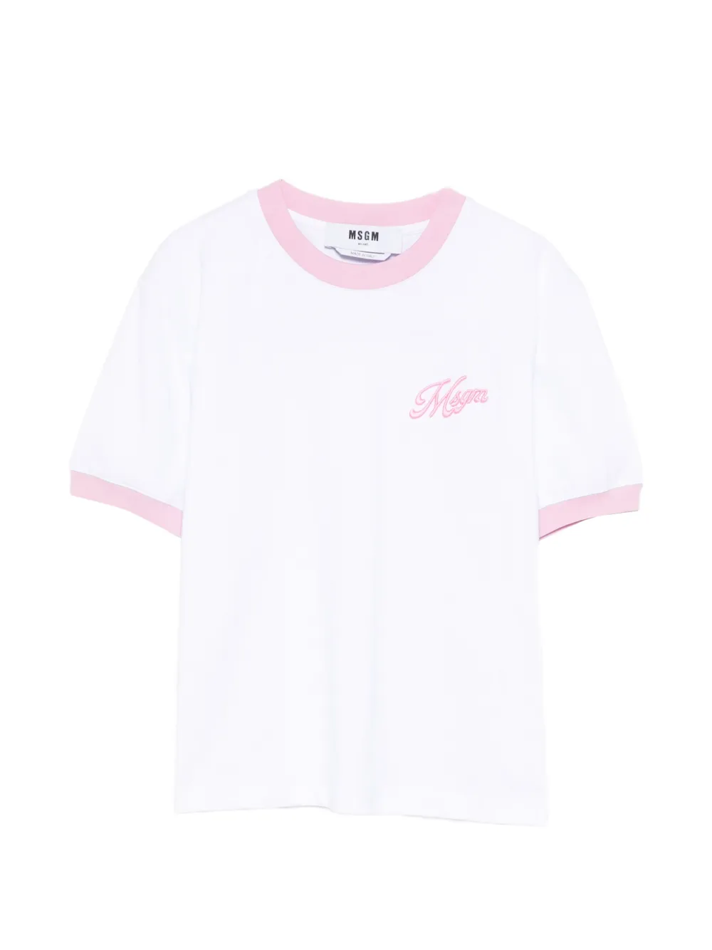 MSGM embroidery T-shirt - Bianco