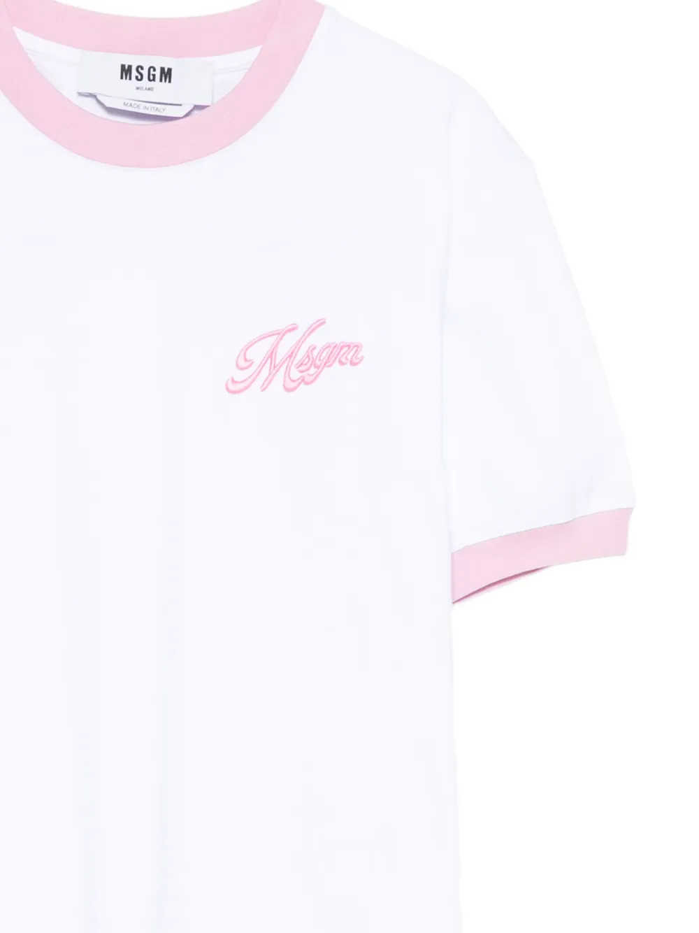  Msgm Embroidery T-shirt - White 
