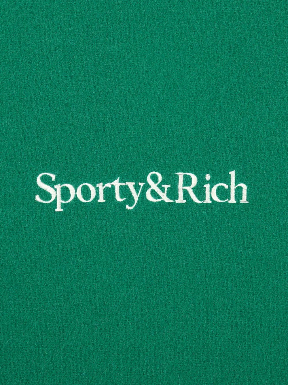 Sporty & Rich Sjaal met franje en logodetail Groen