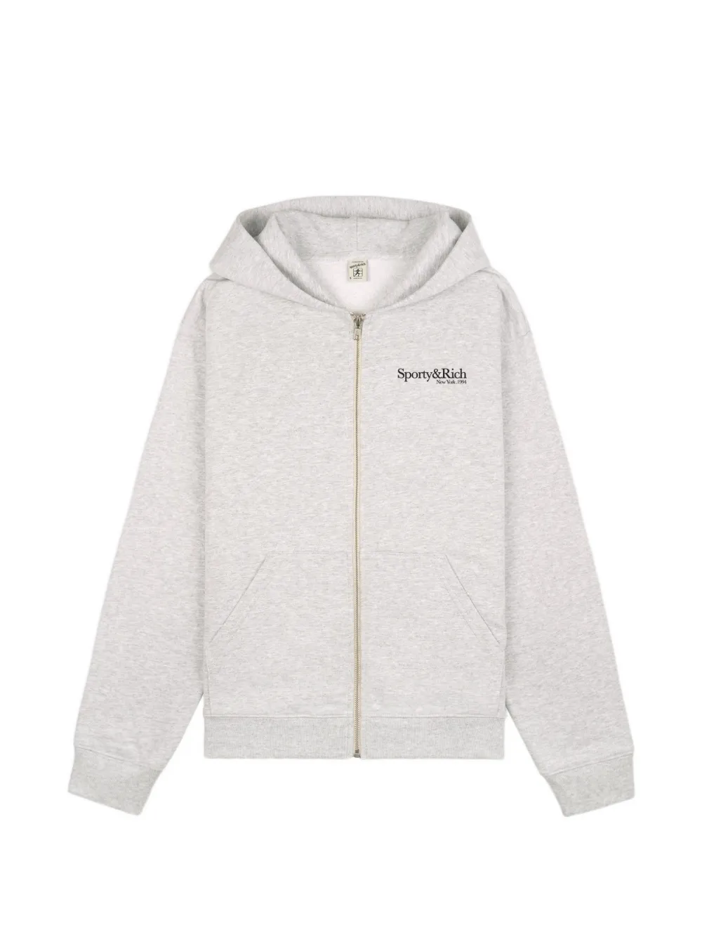 Sporty & Rich Run Club zipped hoodie - Grigio
