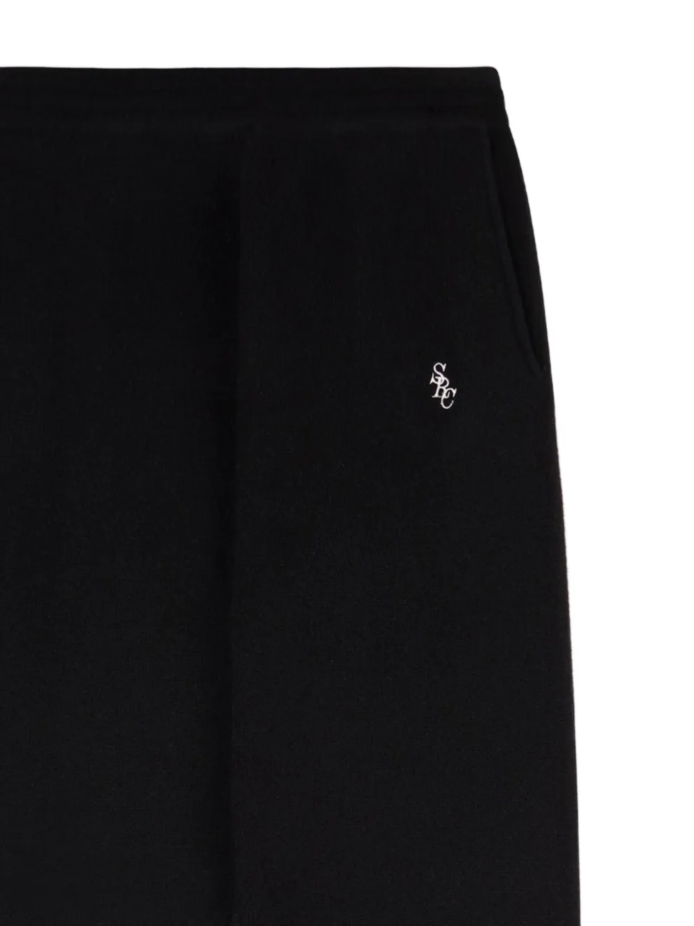 Sporty & Rich Broek met SRC borduurwerk Zwart