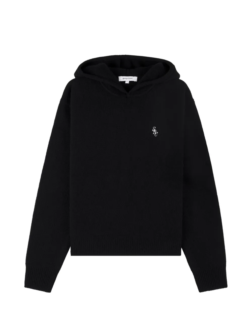 Sporty & Rich SRC embroidered hoodie - Nero