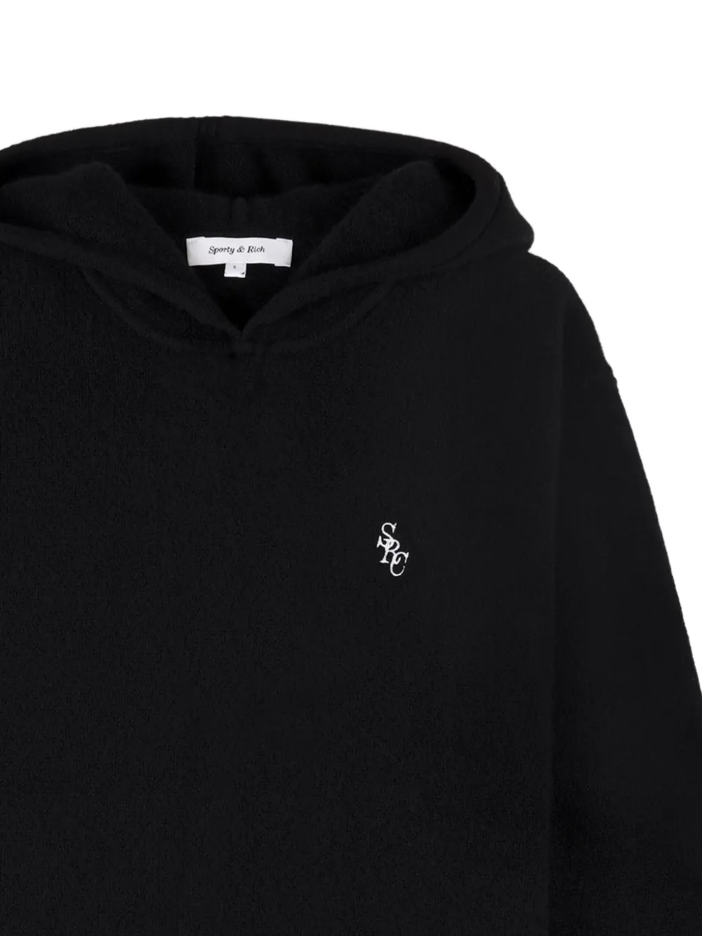 Sporty & Rich SRC hoodie met borduurwerk Zwart