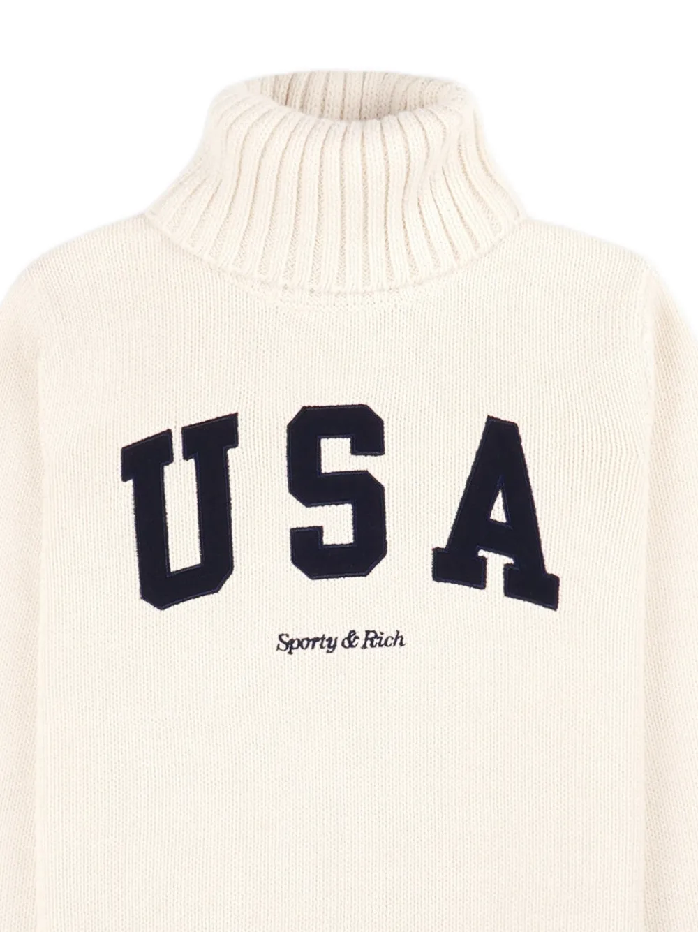  Sporty & Rich Roll-neck Sweater - Neutrals 
