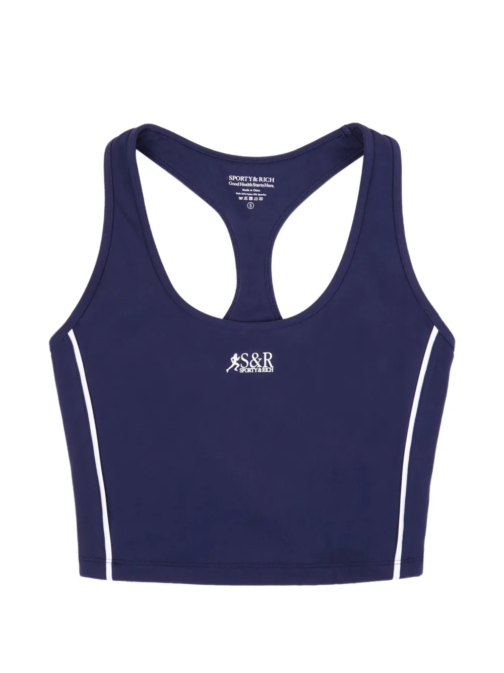 Sporty & Rich SR Runner Sports crop tank top - Blu