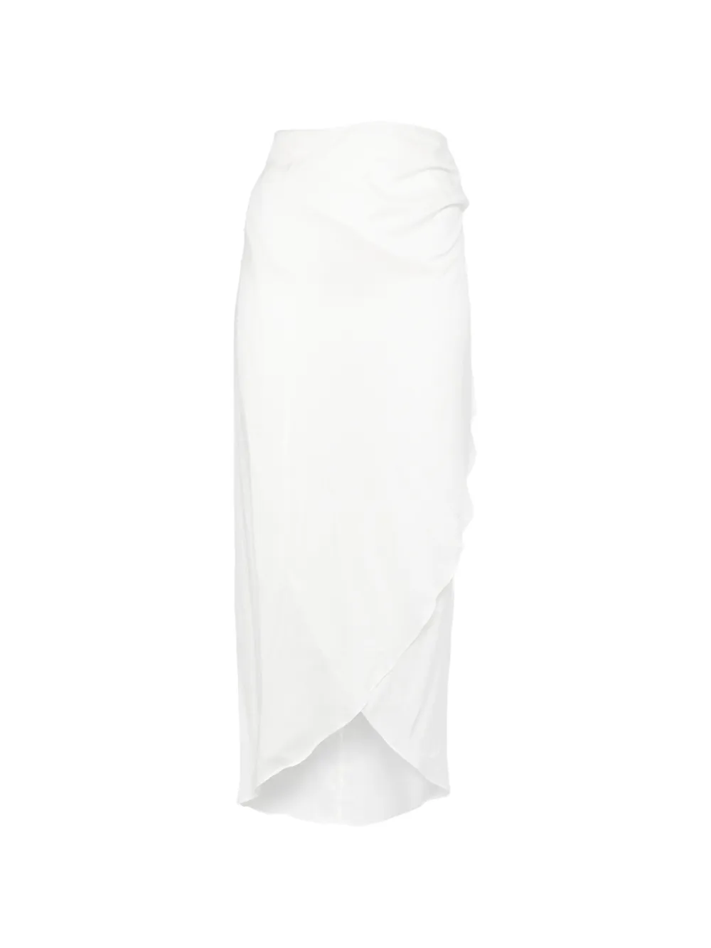 BONDI BORN ruffled midi skirt - Bianco