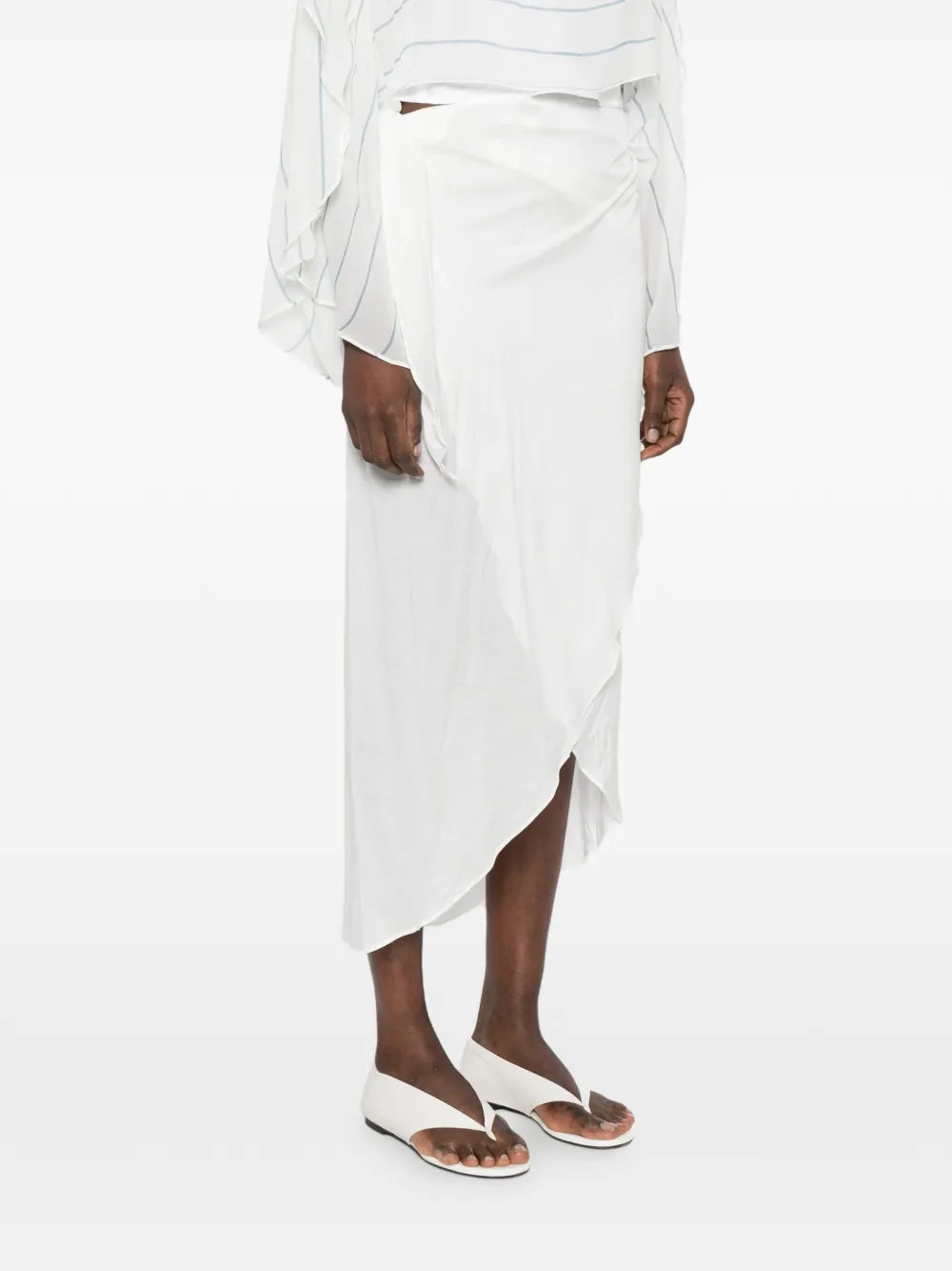  Bondi Born Ruffled Midi Skirt - White 