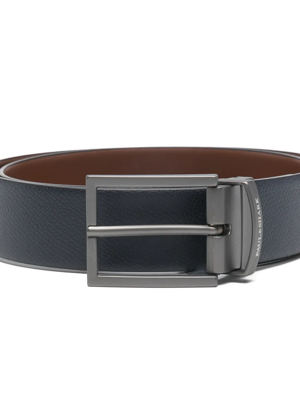  Paul & Shark Reversible Leather Belt - Blue 