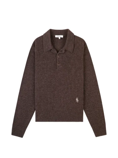 Sporty & Rich playera tipo polo con logo bordado