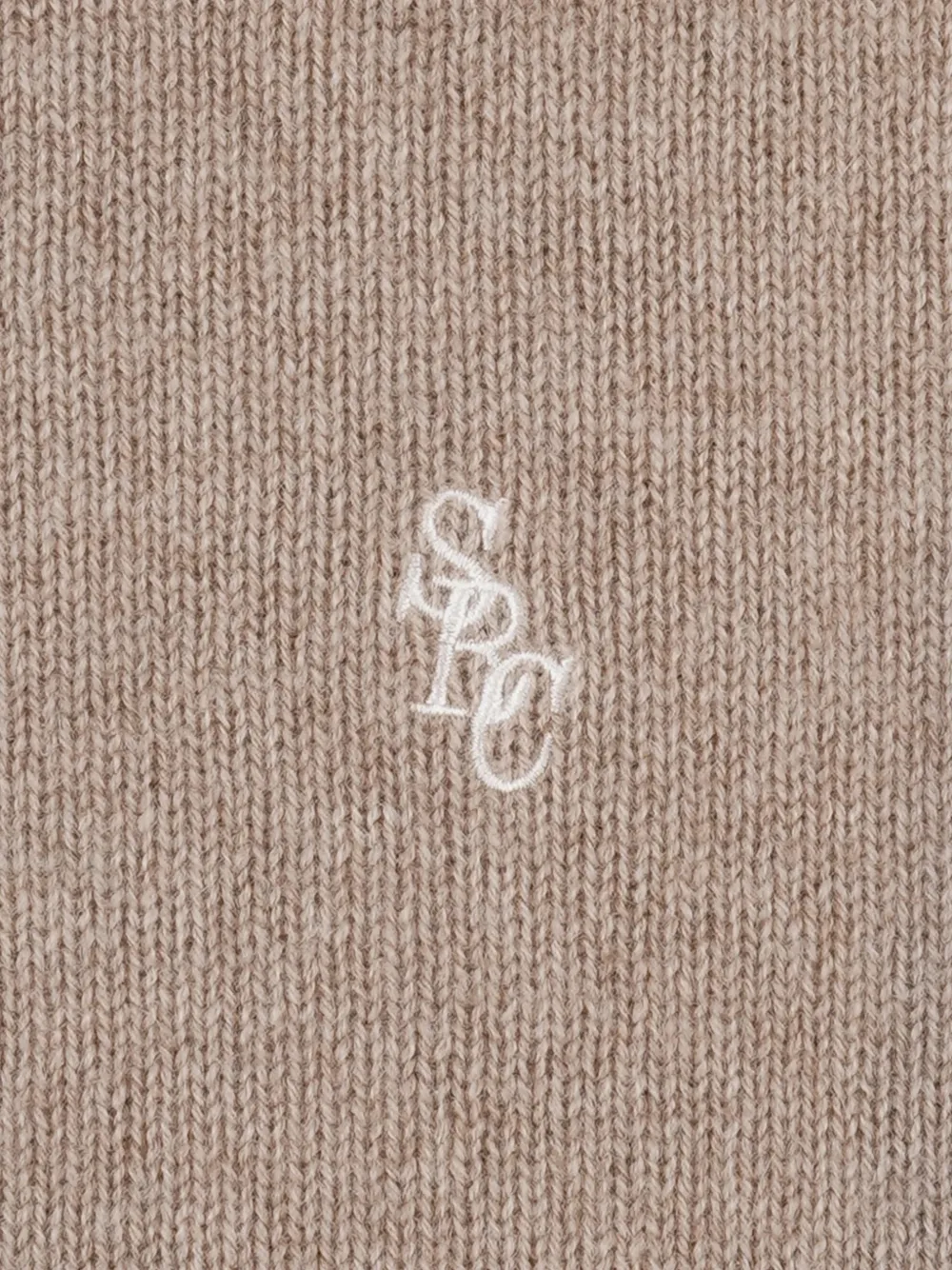Sporty & Rich Broek met geborduurd logo Beige