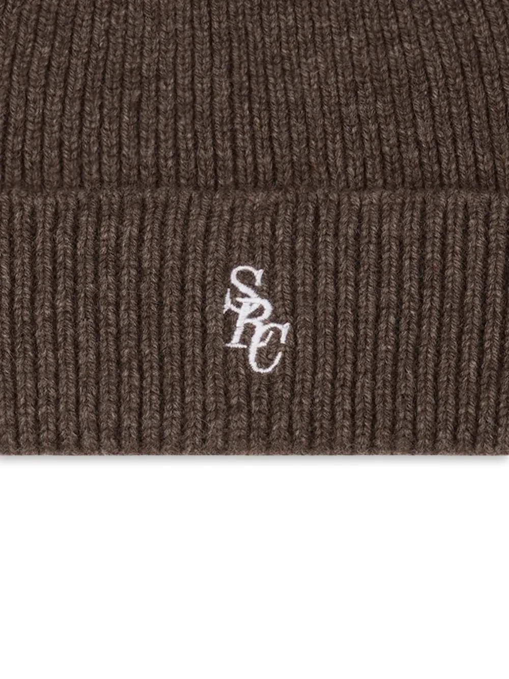Sporty & Rich Geribbelde muts met geborduurd logo Bruin
