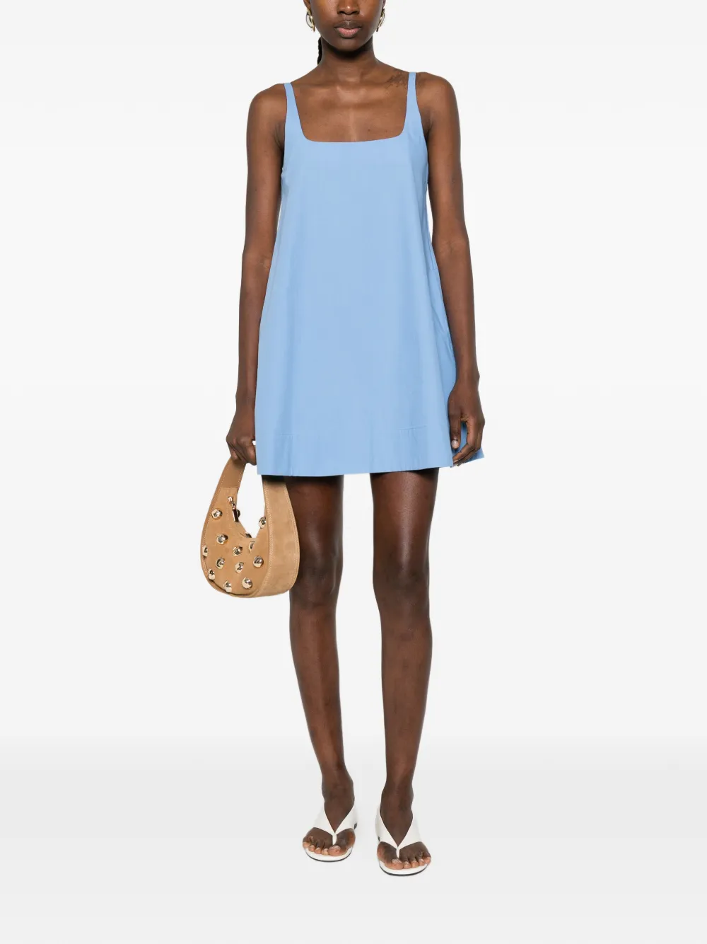  Bondi Born Avilia Square-neck Mini Dress - Blue 
