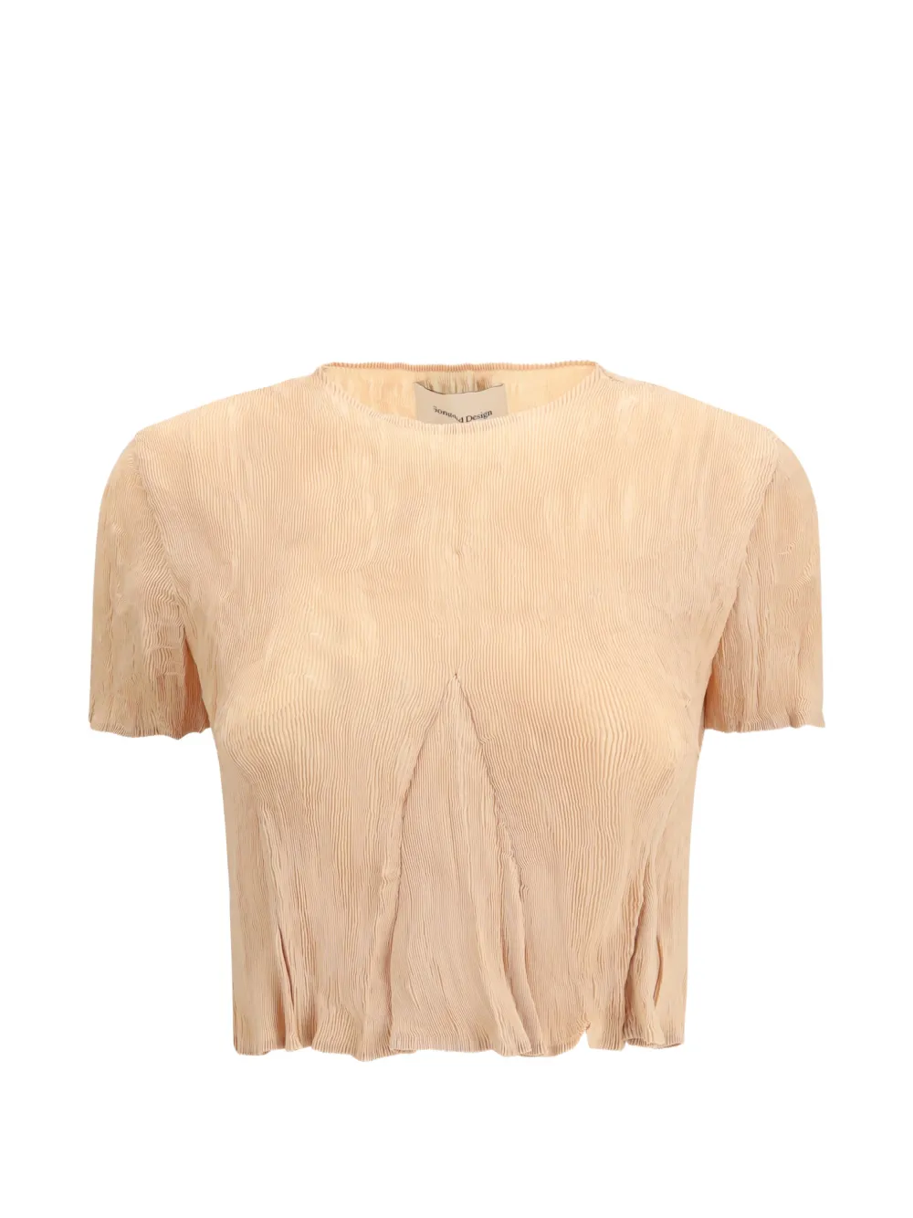 Gongdid Design pleated crop top - Toni neutri