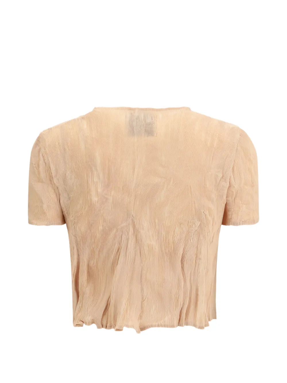  Gongdid Design Pleated Crop Top - Neutrals 