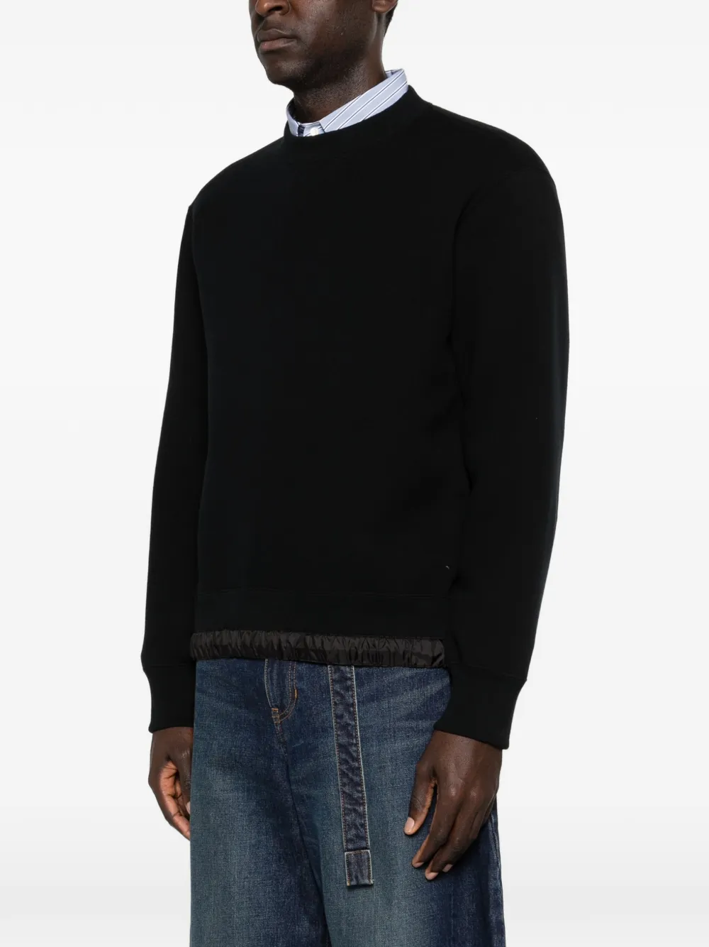 sacai Sweater met trekkoord afwerking Zwart