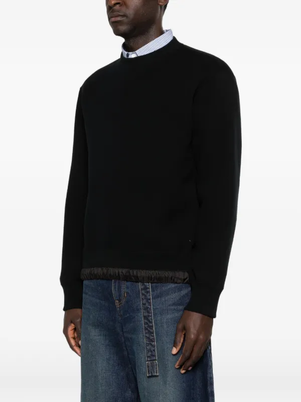 Sacai Drawstring Hem Sweatshirt | Black | FARFETCH RO