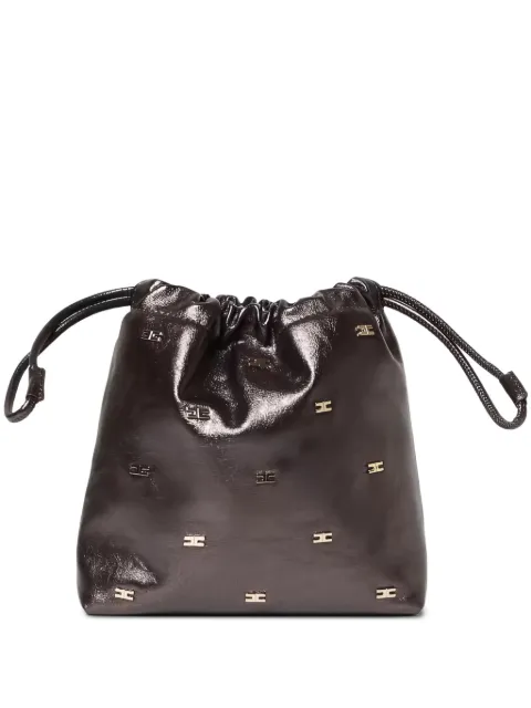 Elisabetta Franchi La Mia Bambina logo detail drawstring crossbody bag
