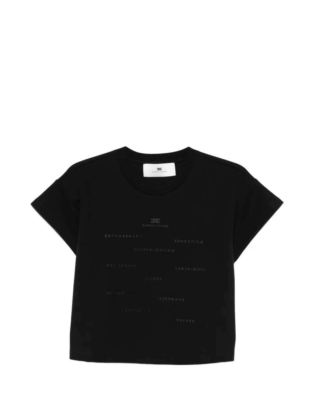 Elisabetta Franchi text-graphic T-shirt - Nero