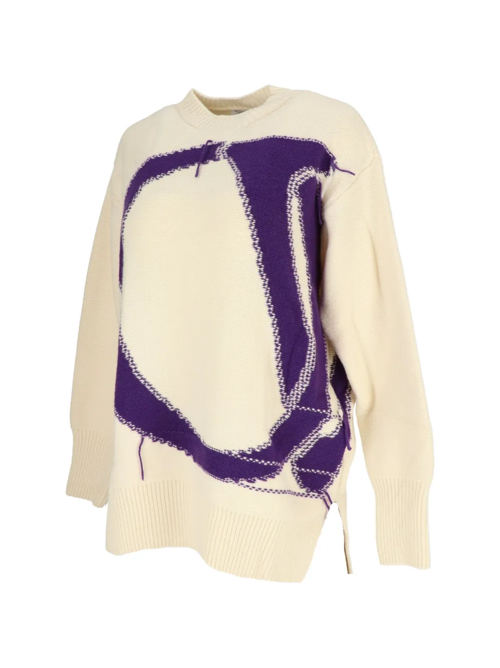  Off-white Crewneck Graphic Top - Neutrals 