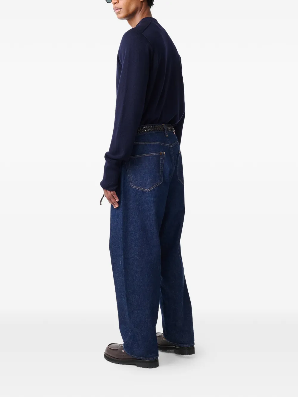Studio Nicholson Inverness trui met V-hals Blauw