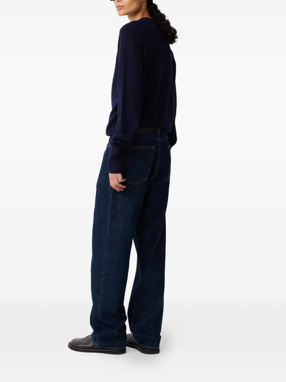 Studio Nicholson Inverness trui met V-hals Blauw