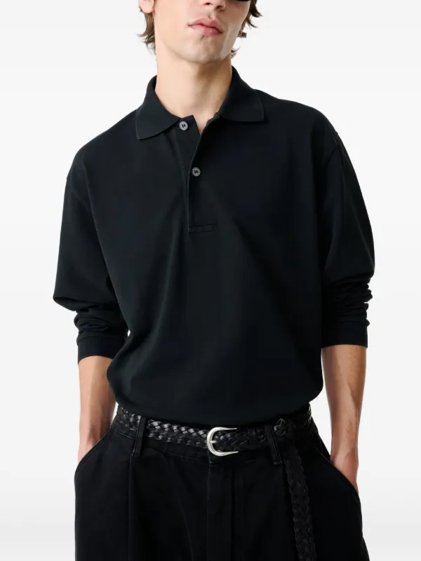 Studio Nicholson Ozero Polo Shirt | Black | FARFETCH