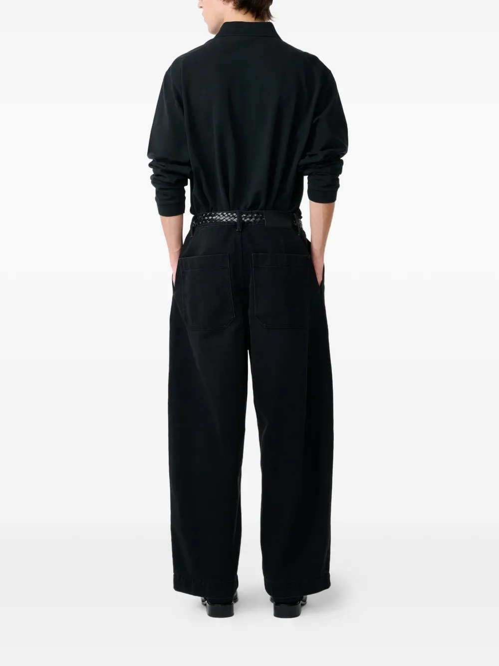 Studio Nicholson Ozero poloshirt Zwart