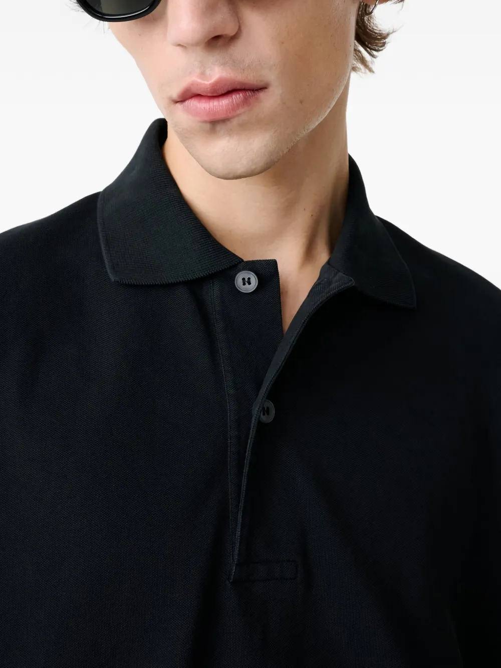 Studio Nicholson Ozero poloshirt Zwart