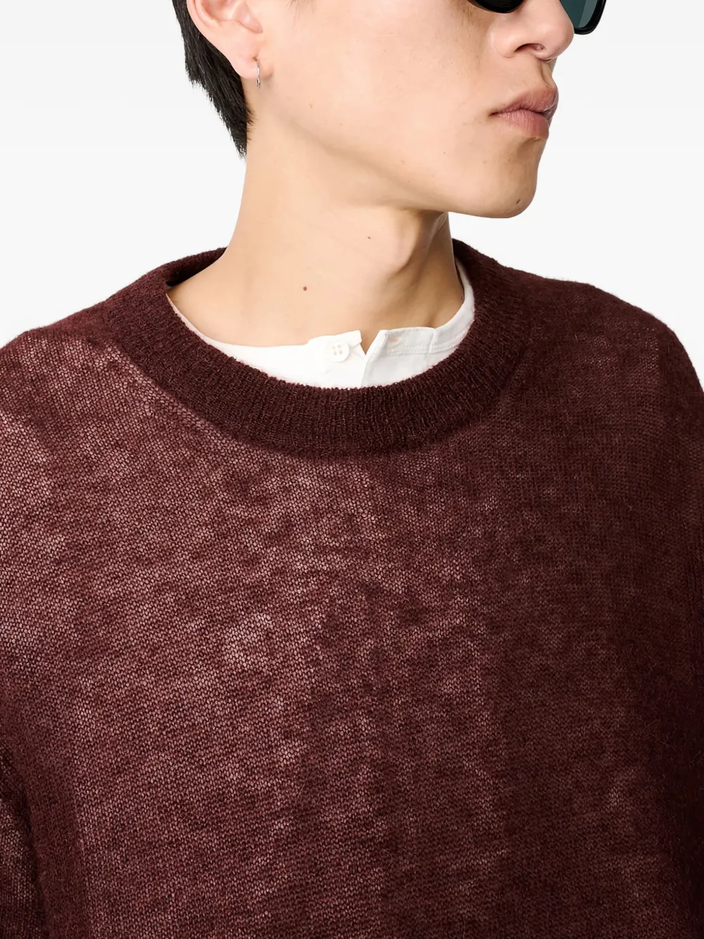 Studio Nicholson Gulf Sweater in Red, view 5