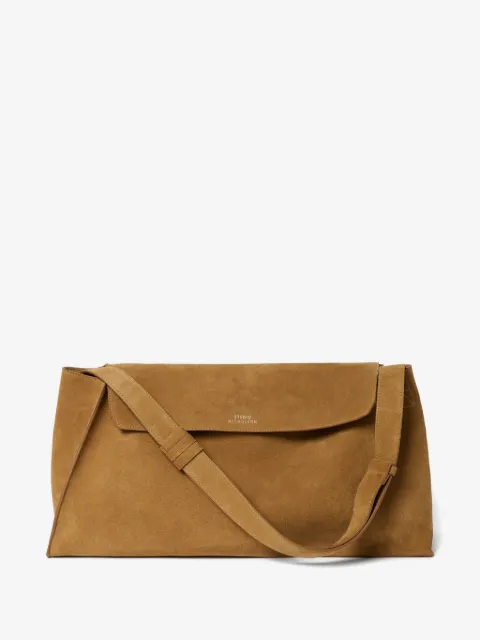 Studio Nicholson Shiboru trapezoid magnetic suede bag