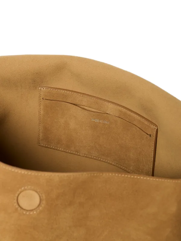 Studio Nicholson Shiboru Trapezoid Magnetic Suede Bag | Brown