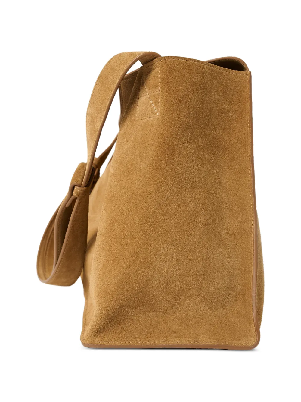  Studio Nicholson Shiboru Trapezoid Magnetic Suede Bag - Brown 